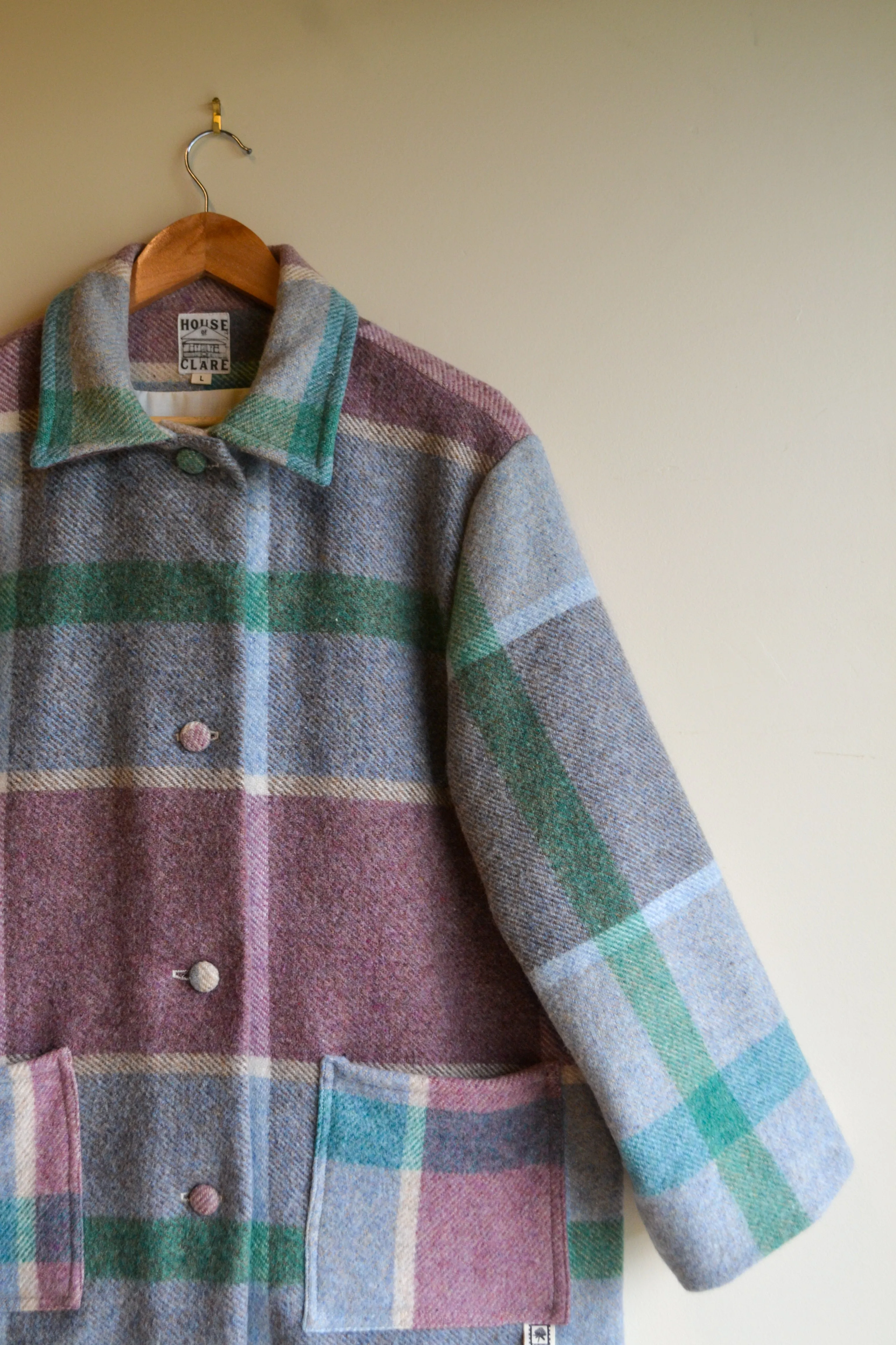 Coat | Grandad Check | Wool | Large