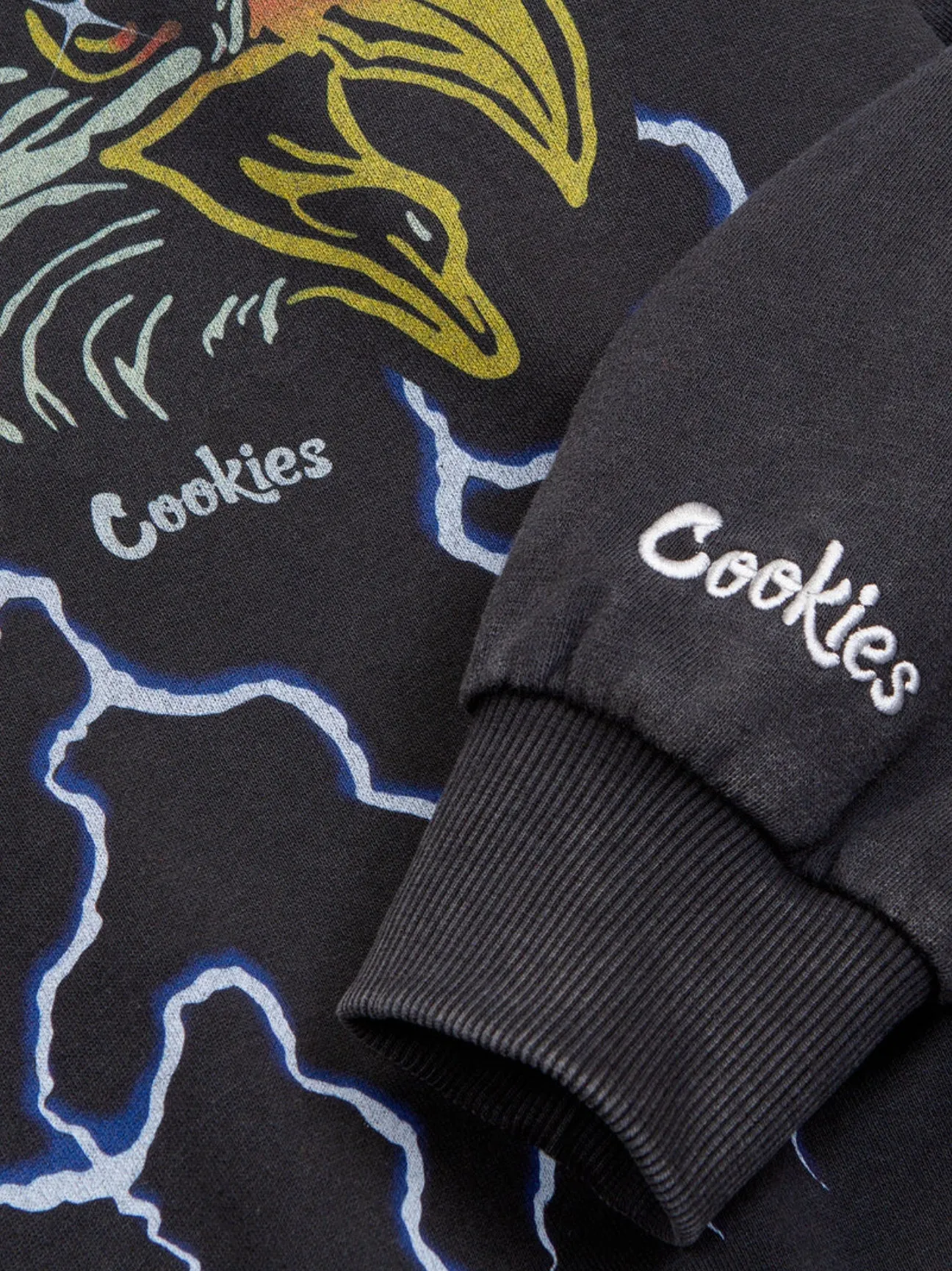 Cookies Highway Potassium Sprayed French Terry Pullover Hoodie With Printed And Embroidery Artwork