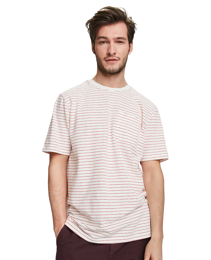 Cotton-Linen T-Shirt Candy Stripe