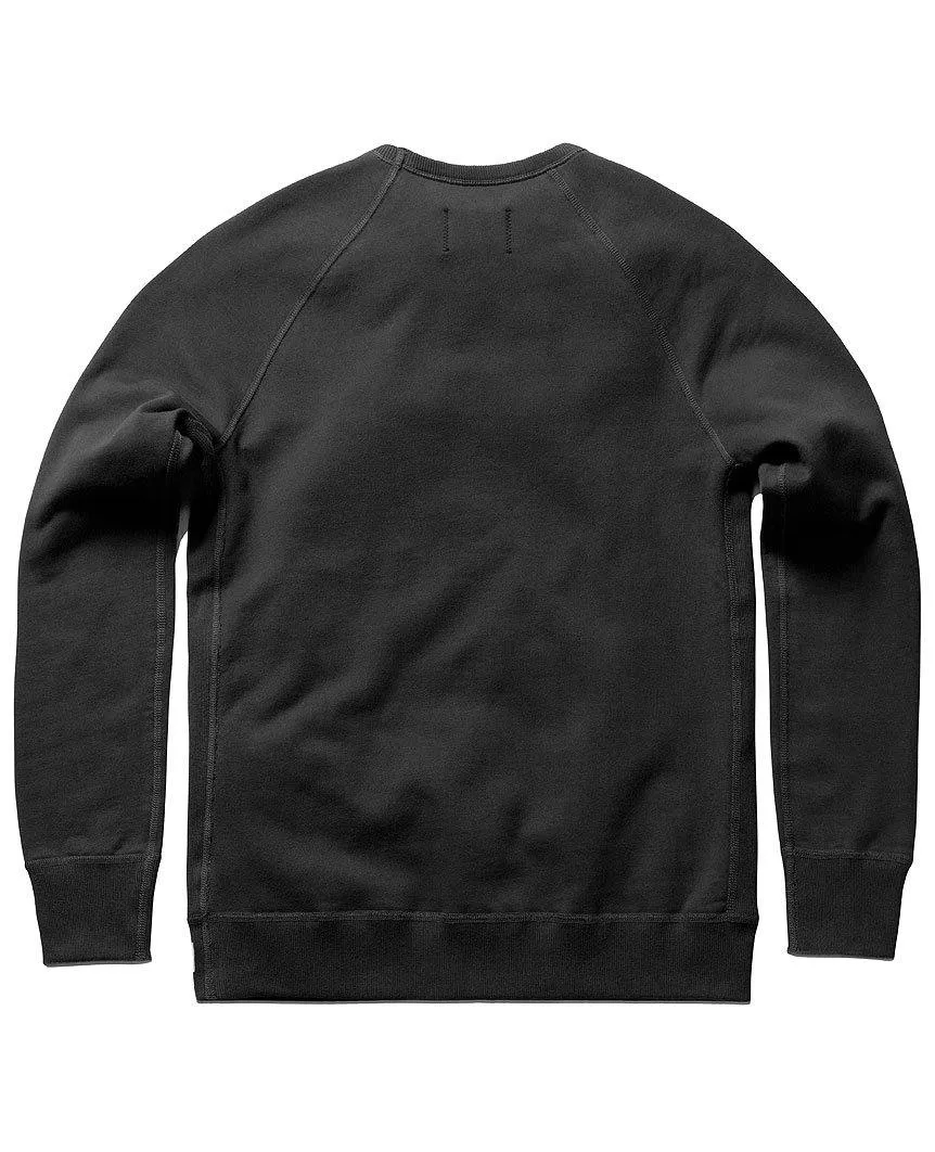 Crest logo LS Crewneck Black