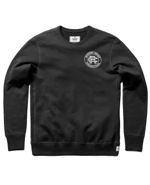 Crest logo LS Crewneck Black