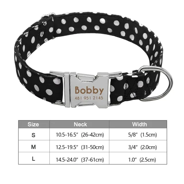 Custom Engraved Dog Collar Printed