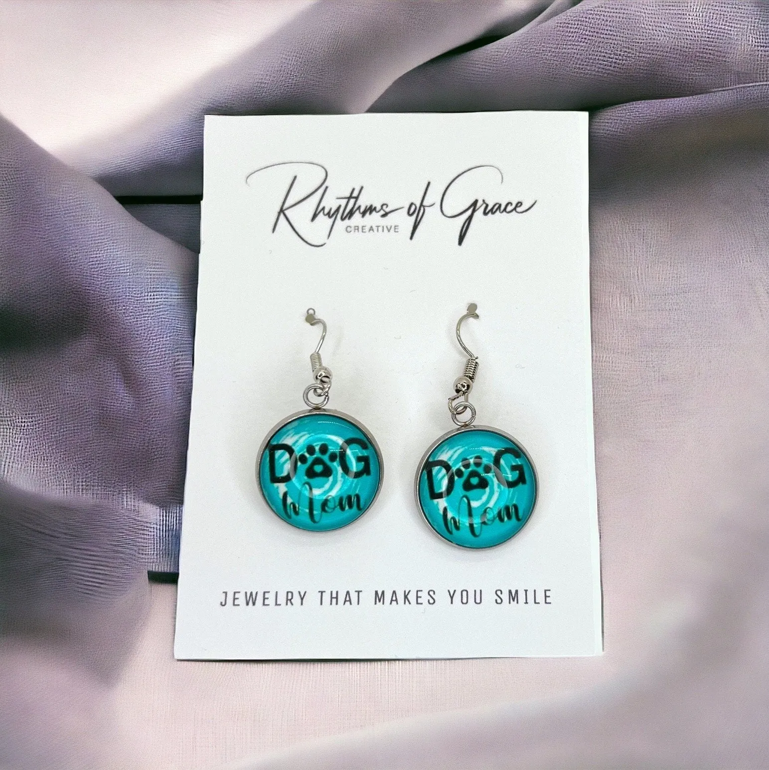 Dog Mom Earrings - Dog Earrings, Dog Jewelry, Dog Mom Jewelry, Furbaby, Dog Mama, Mother’s Day, Dog Mom, Mom Earrings, Dog Momma, Handmade