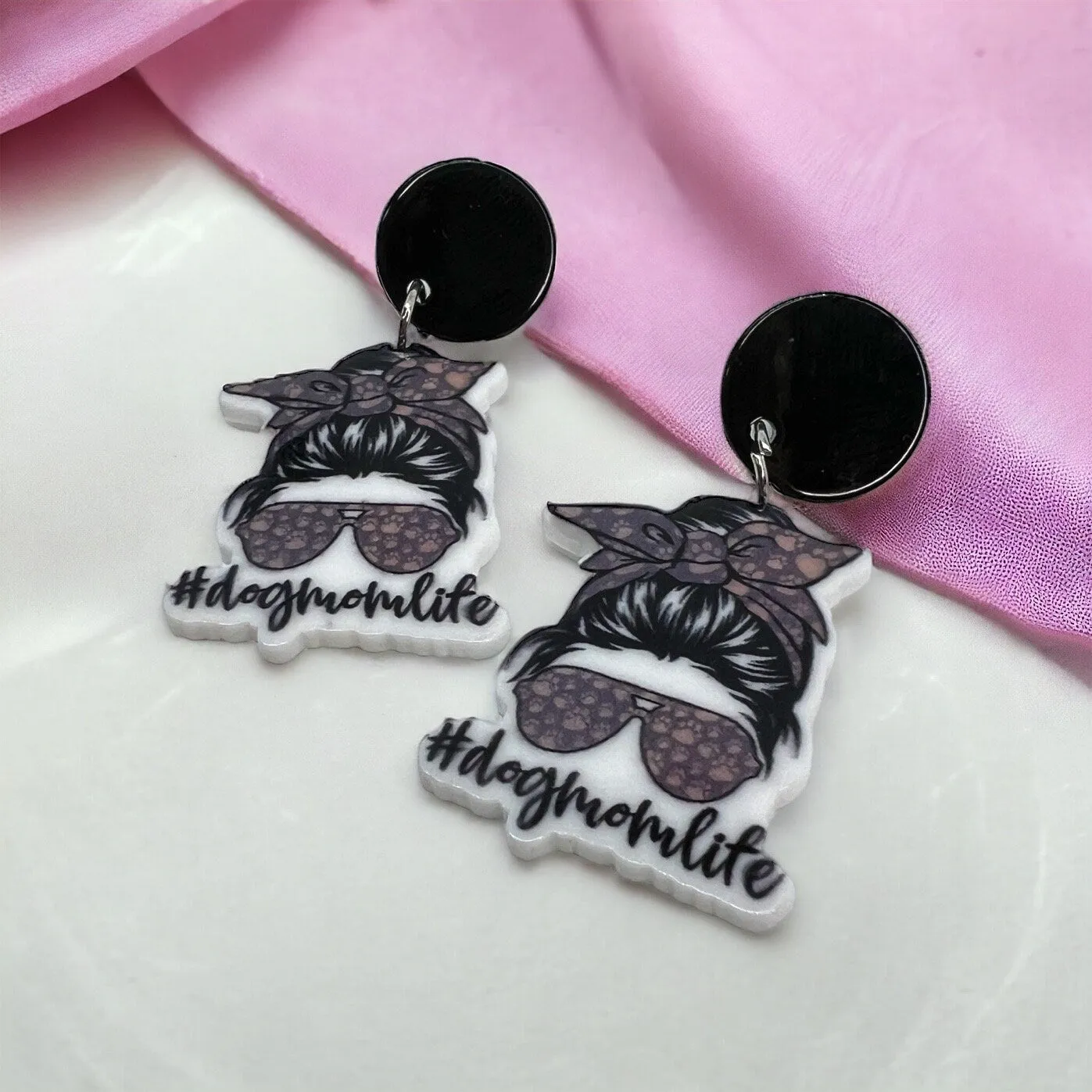 Dog Mom Earrings - Dog Earrings, Dog Jewelry, Dog Mom Jewelry, Furbaby, Dog Mama, Mother’s Day, Dog Mom, Mom Earrings, Dog Momma, Handmade