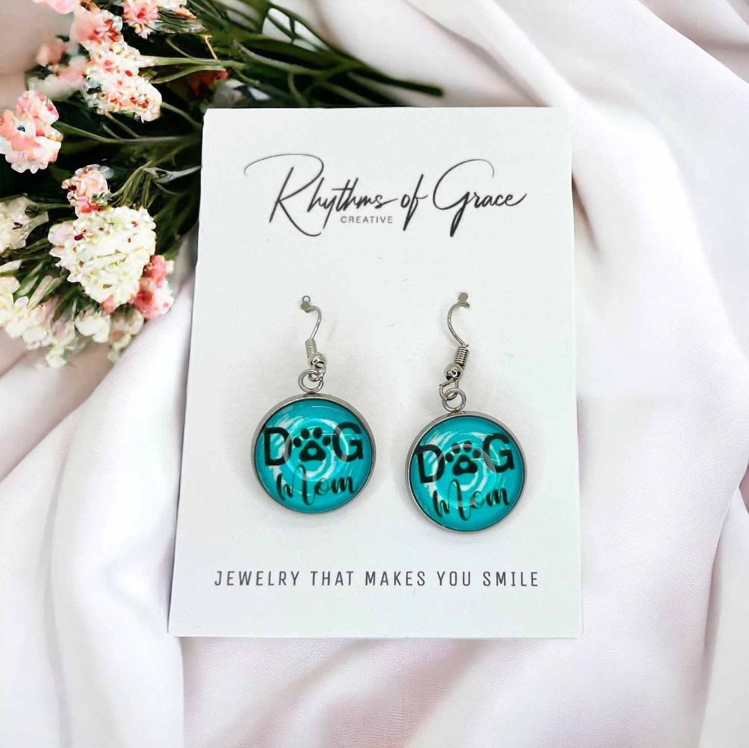 Dog Mom Earrings - Dog Earrings, Dog Jewelry, Dog Mom Jewelry, Furbaby, Dog Mama, Mother’s Day, Dog Mom, Mom Earrings, Dog Momma, Handmade