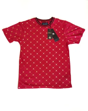 Drill NYC Men's T-shirt Red Gold-Print 03