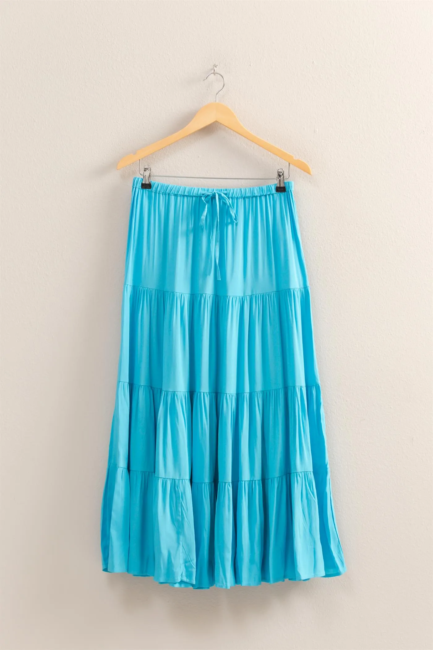 DZ25C894-High Waist Tiered Maxi Skirt