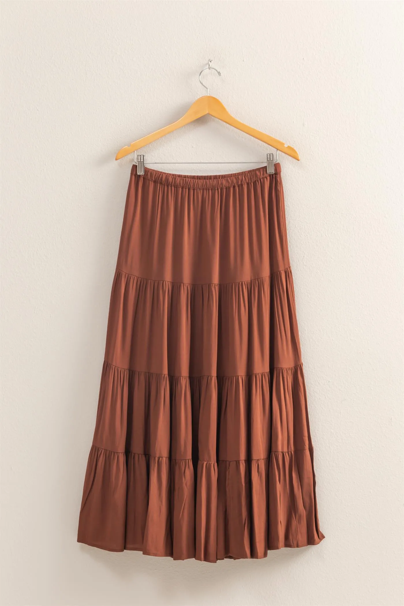 DZ25C894-High Waist Tiered Maxi Skirt