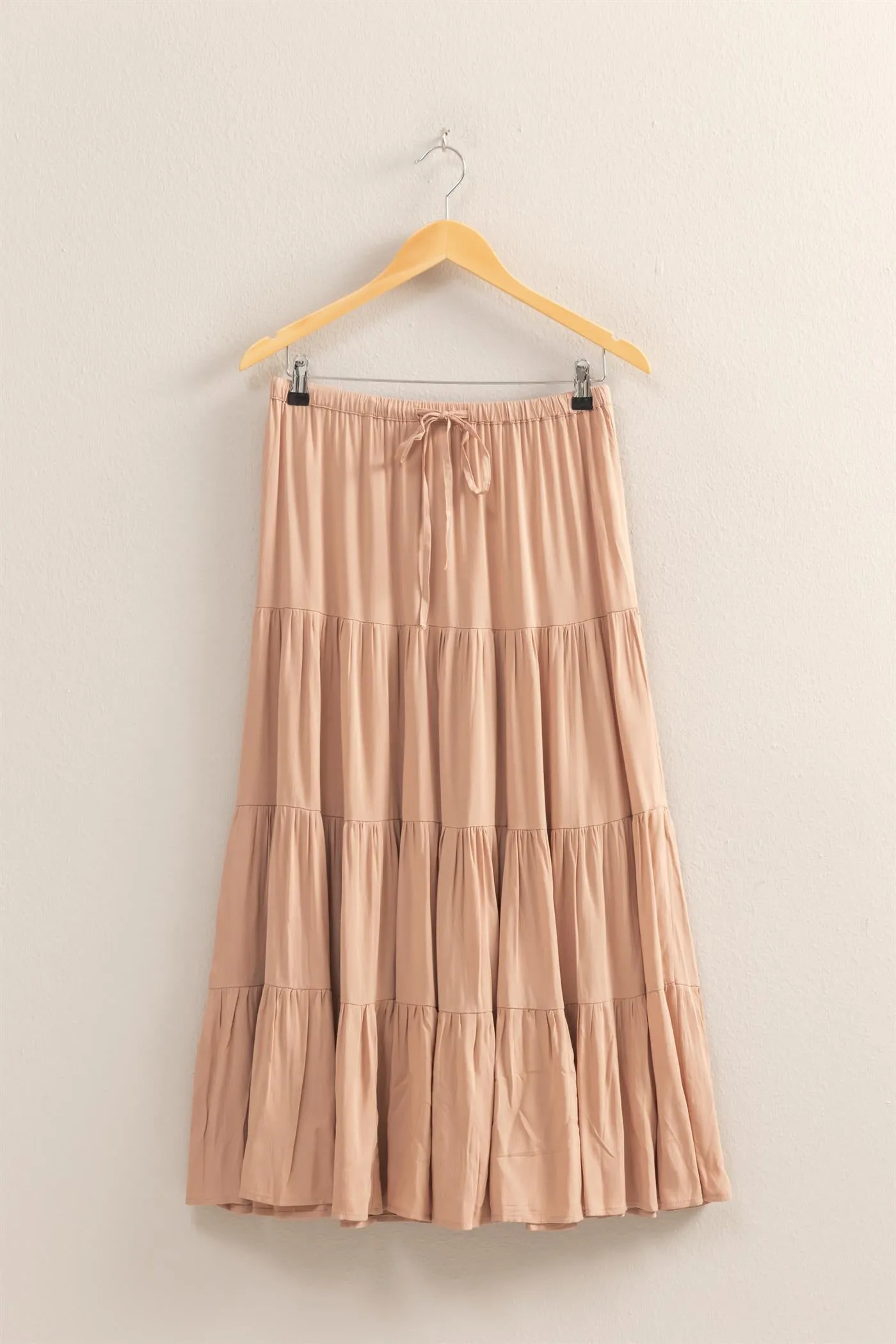 DZ25C894-High Waist Tiered Maxi Skirt