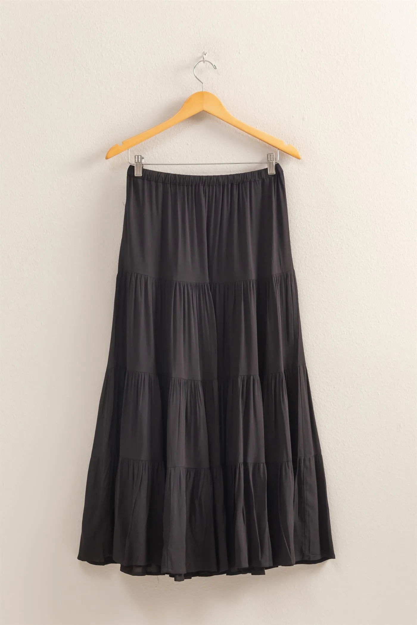 DZ25C894-High Waist Tiered Maxi Skirt