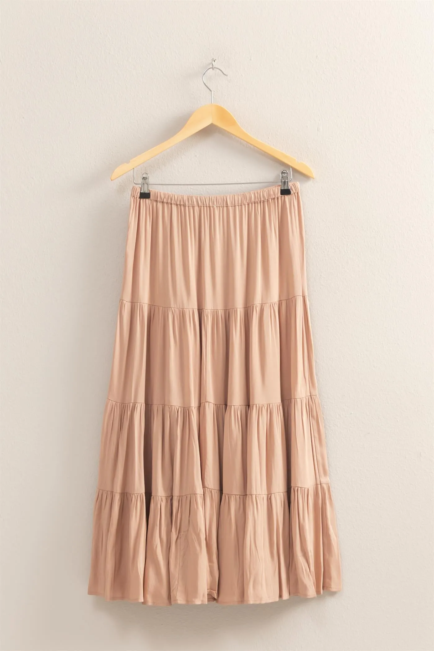 DZ25C894-High Waist Tiered Maxi Skirt