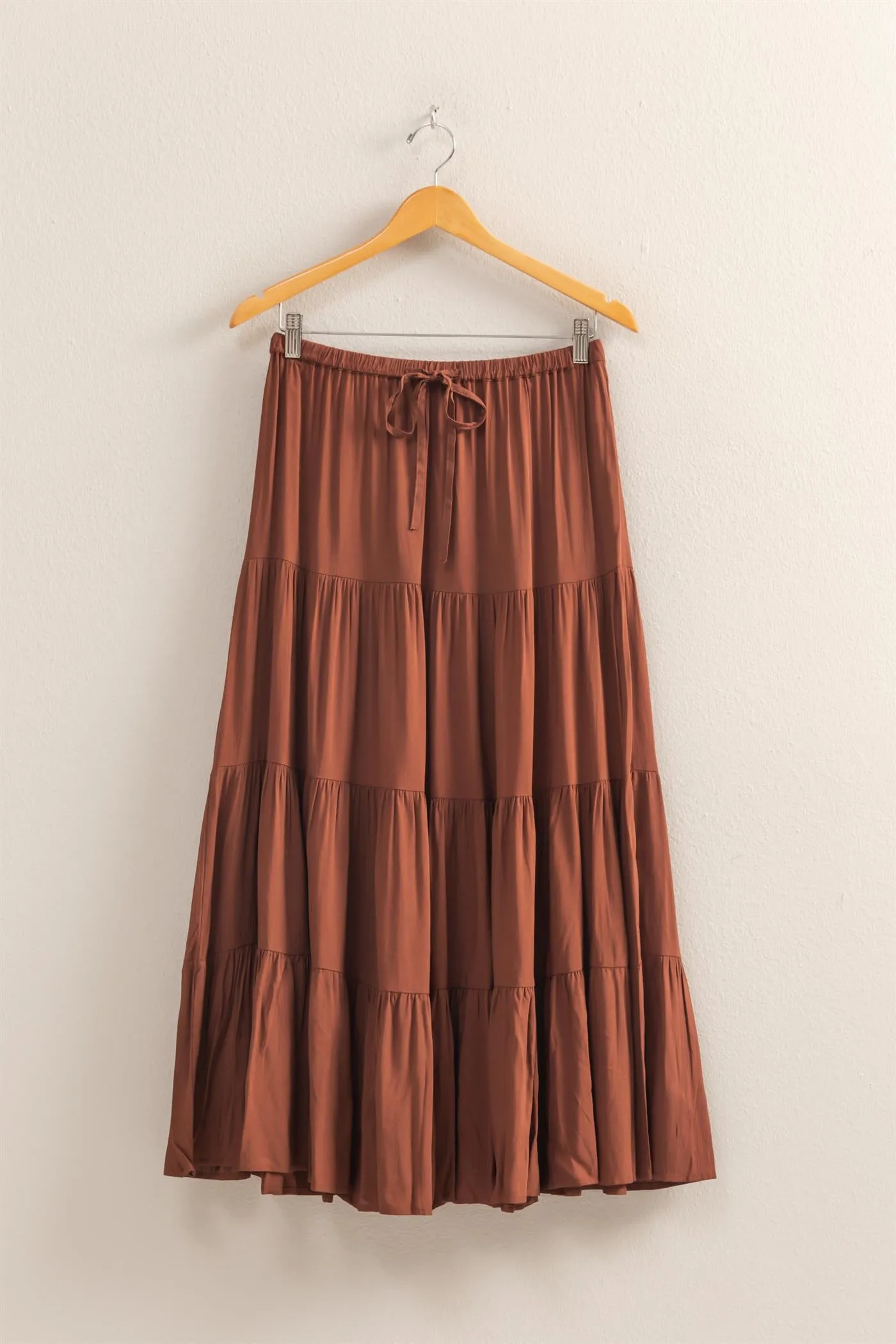 DZ25C894-High Waist Tiered Maxi Skirt