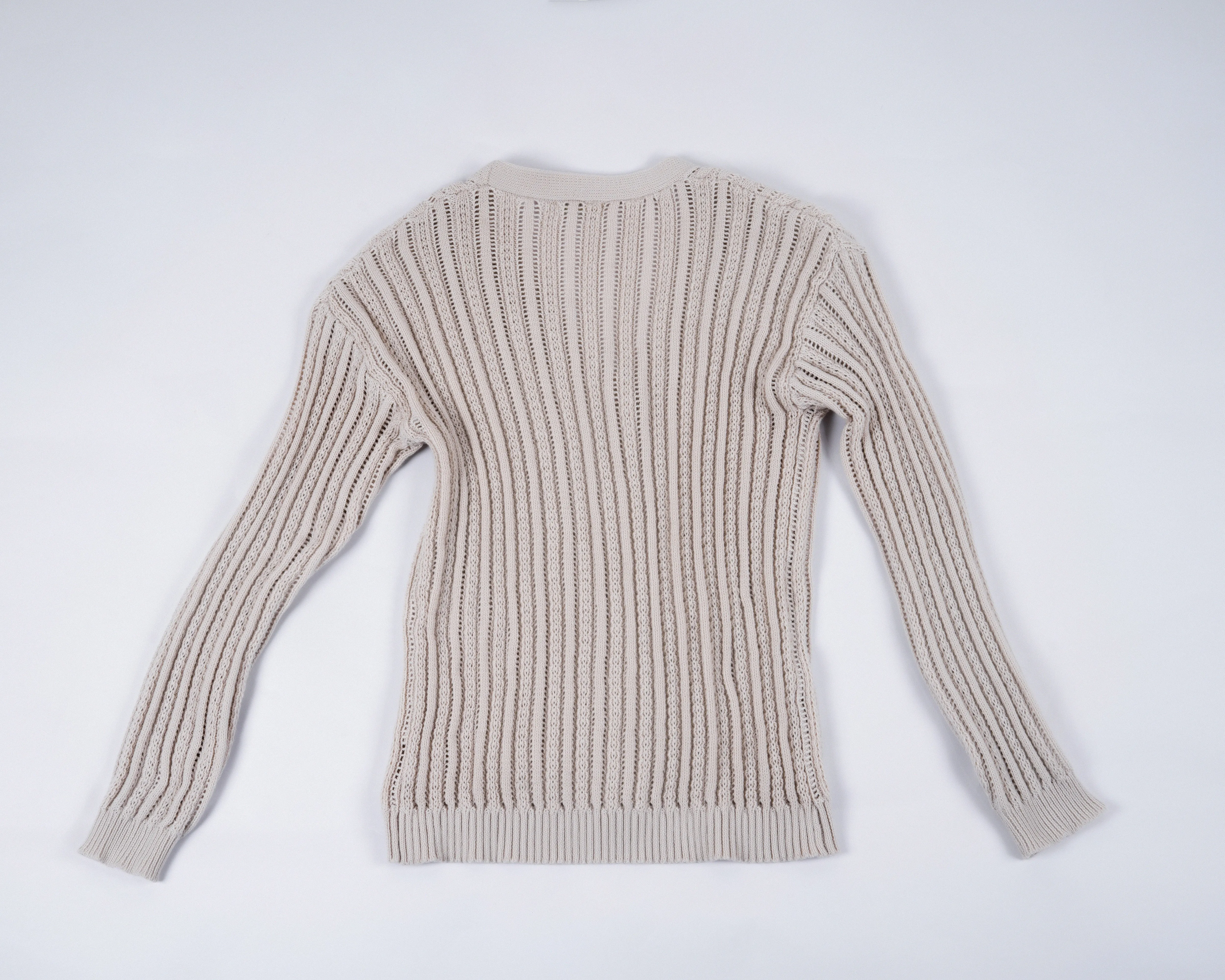 Eco Hollow Knit Cardigan (Beige)