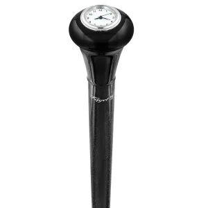 Elegant Timepiece Knob Walking Stick: Carbon Fiber Shaft