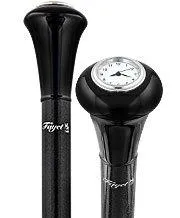 Elegant Timepiece Knob Walking Stick: Carbon Fiber Shaft