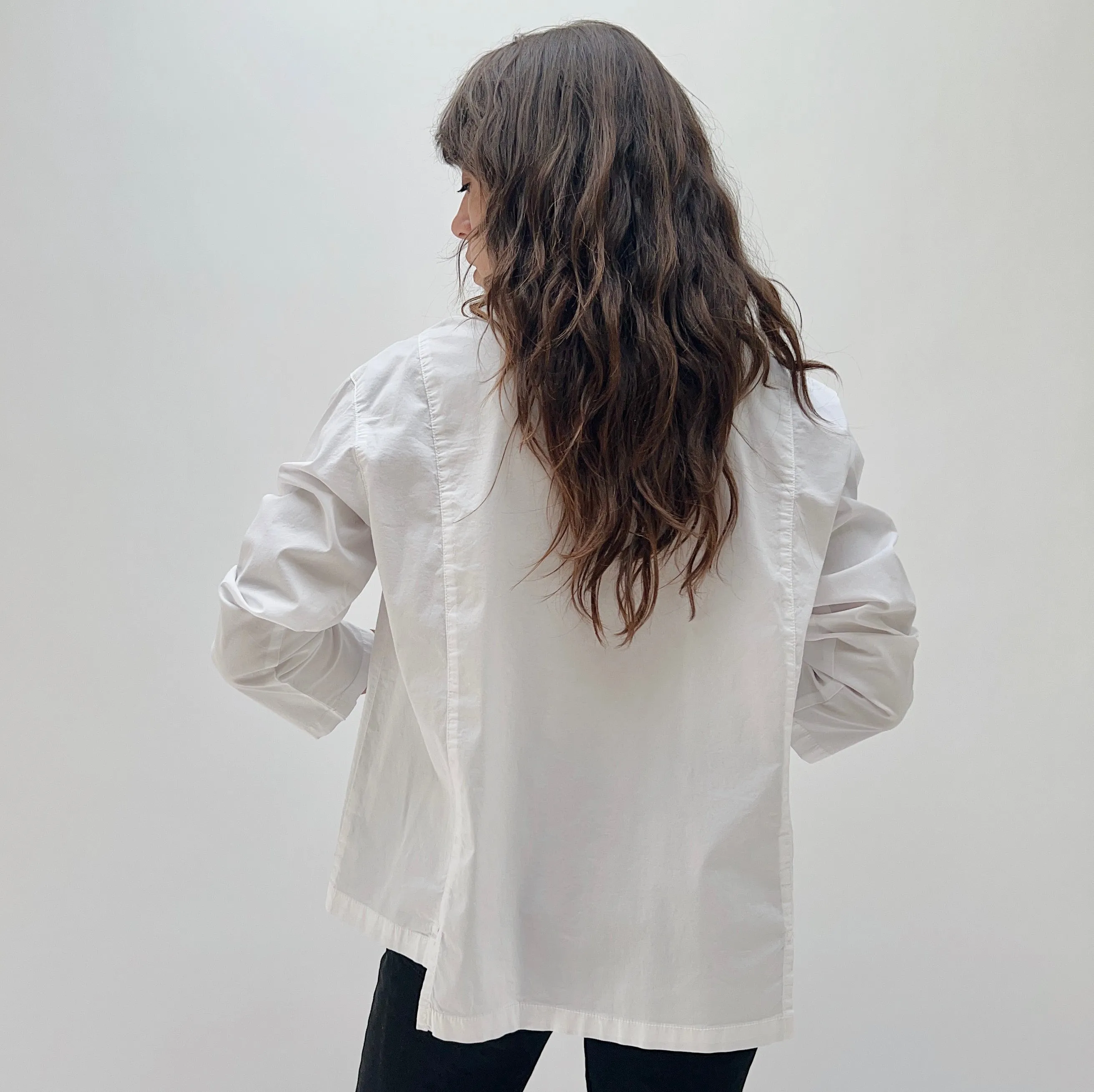 Eleven Stitch | Tuxedo Shirt in Chalk