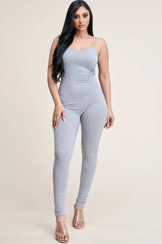 Elisabeth Spaghetti Strap Bodycon Tank Jumpsuit