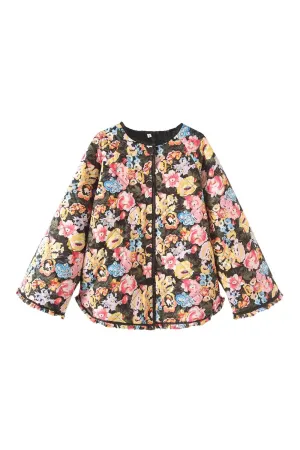 'Ellie' Printed Relaxed Cotton Puffer Jacket