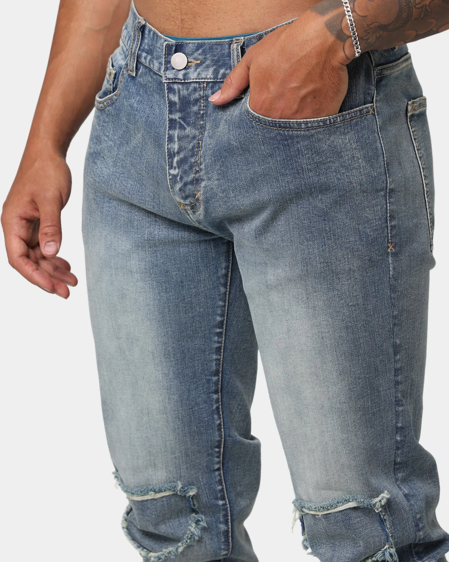 EN ES Vortex X13 Denim Jeans Washed Bue