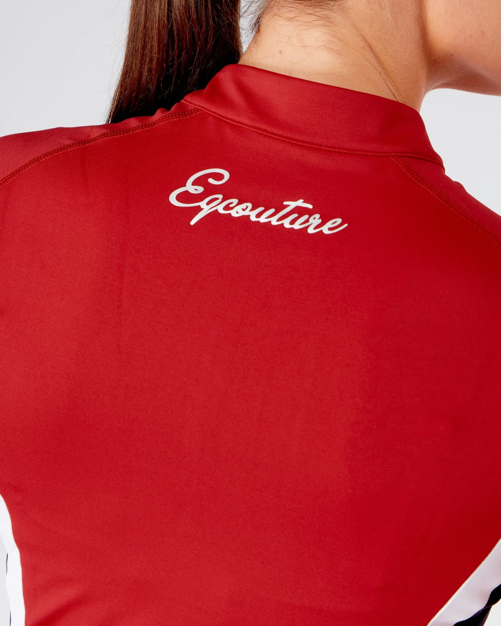 EQC TEAM Equestrian Technical Base Layer - RED/NAVY/WHITE