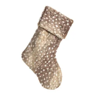 Fawn Fur Christmas Stocking