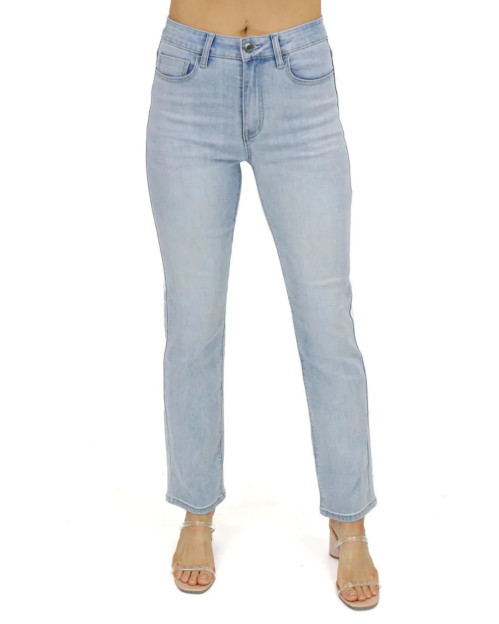 FINAL SALE ~ GRACE & LACE Non-Distressed Straight Leg Jean (Austin)