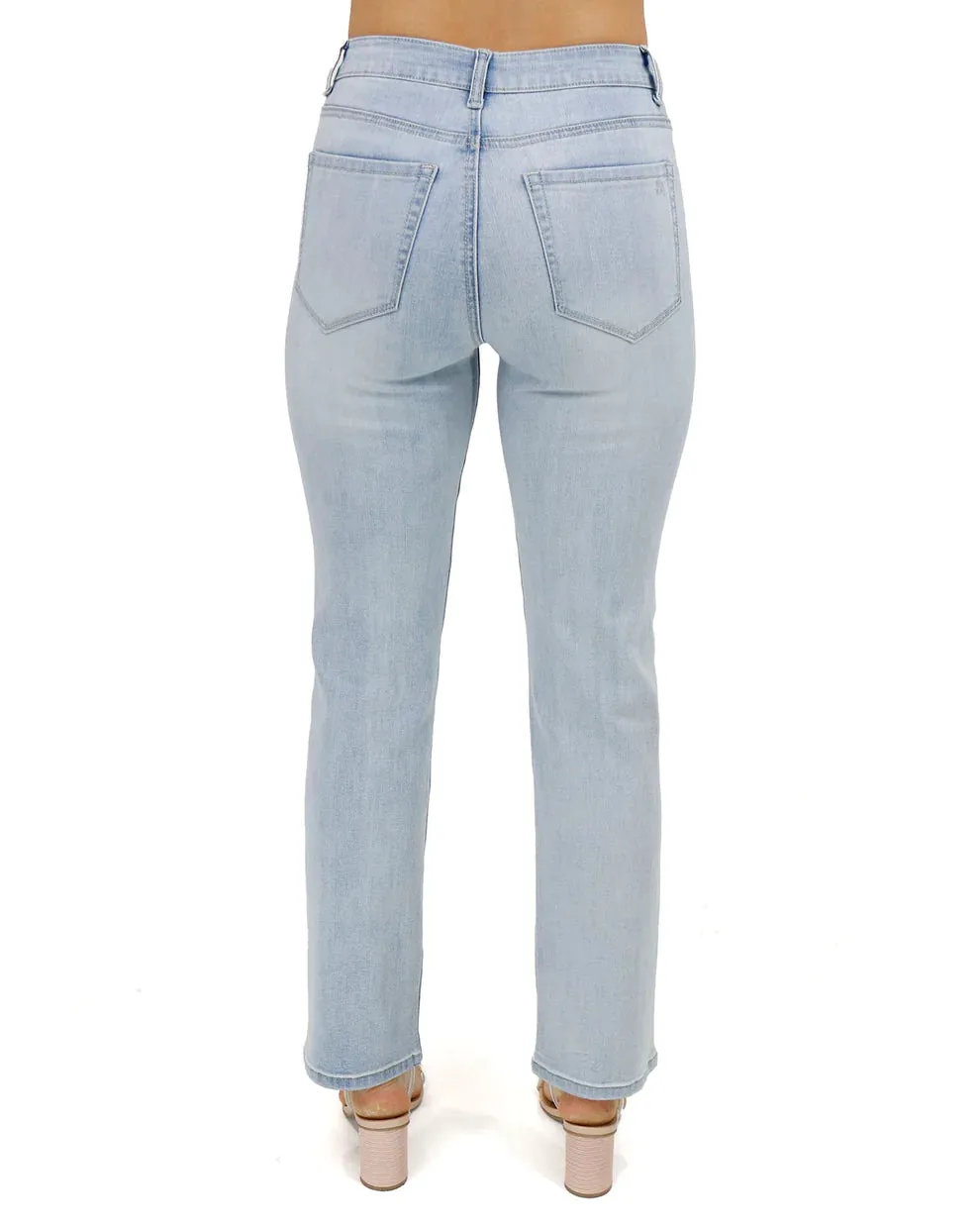 FINAL SALE ~ GRACE & LACE Non-Distressed Straight Leg Jean (Austin)