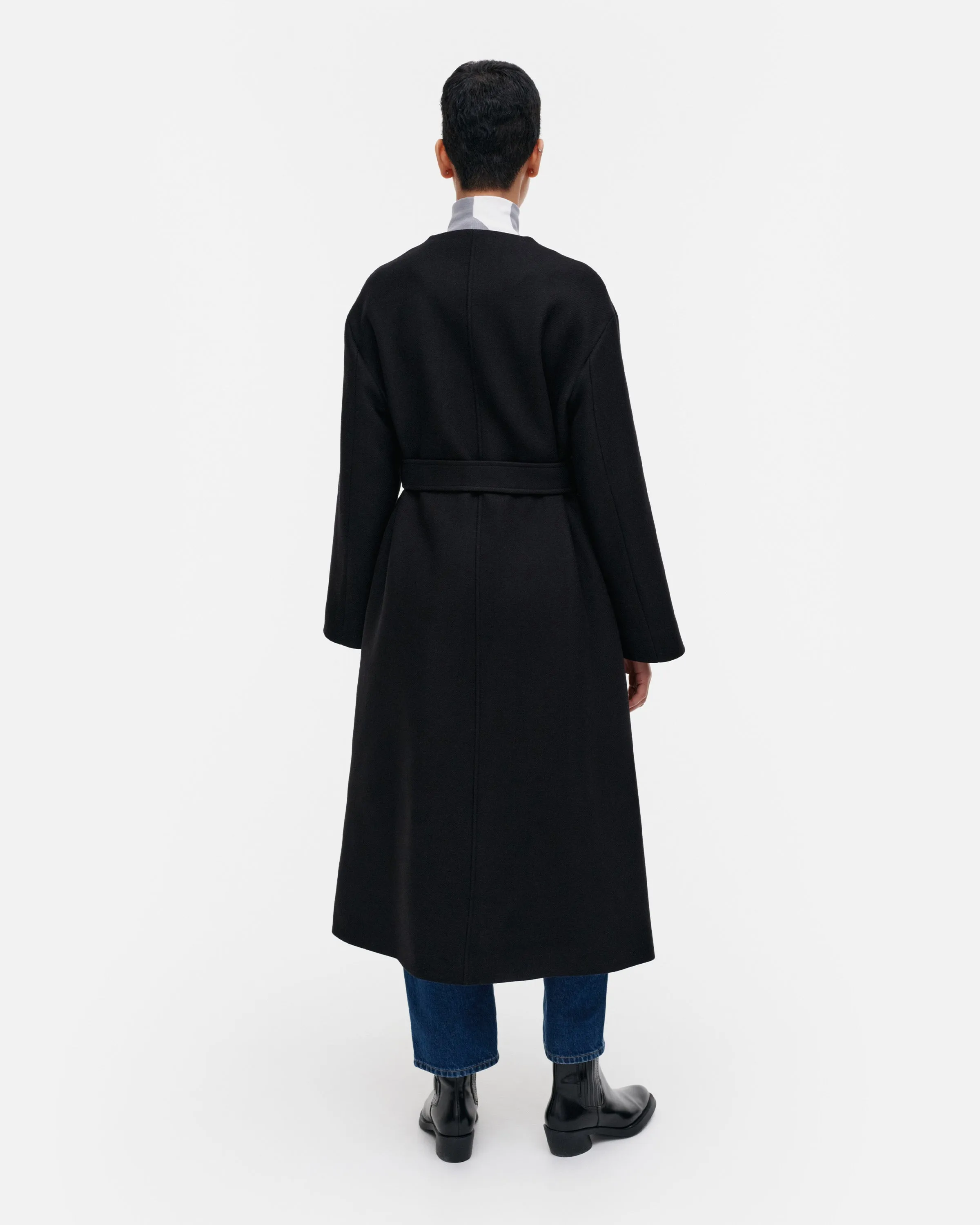 formaali solid wool coat