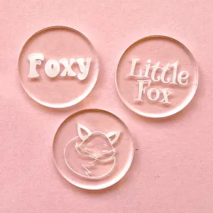 Fox Convertible BDSM Collar Tag Insert Set