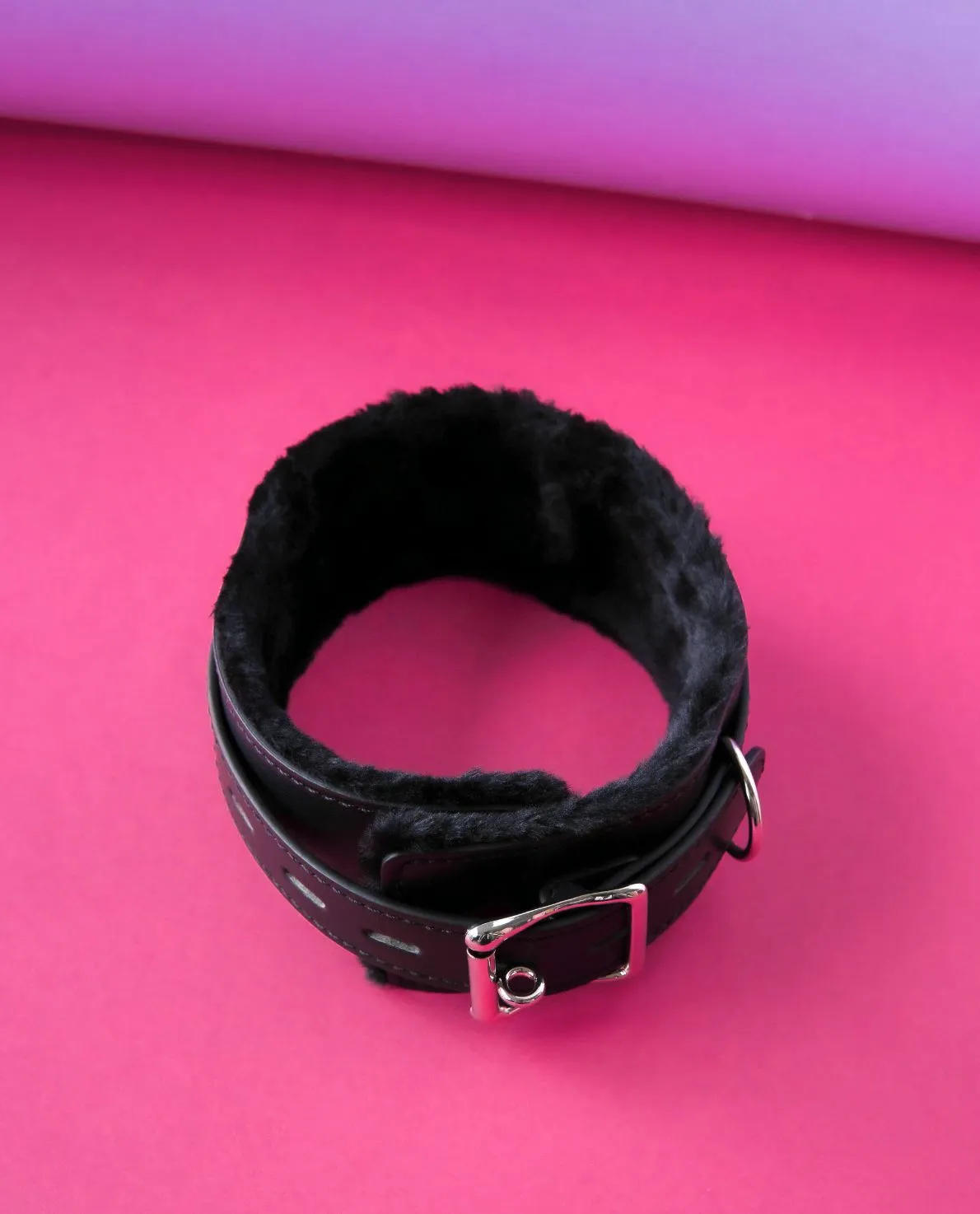 Furry Leather Collar