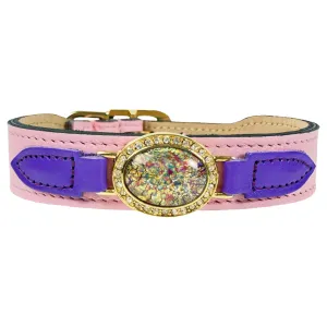 Galaxy Dog Collar in Sweet Pink & Gold