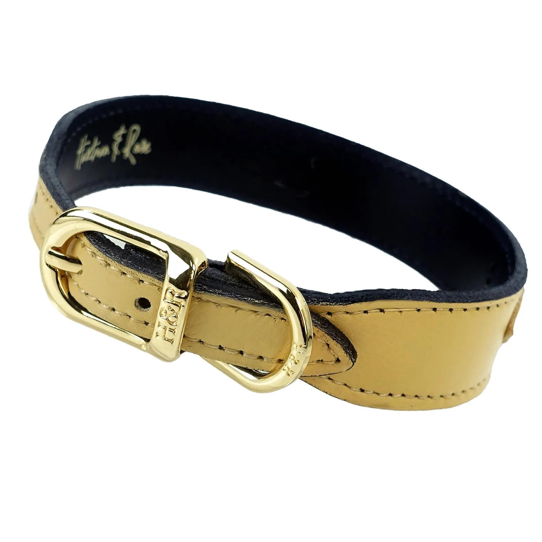 Georgia Rose Dog Collar in Vanilla & Gold