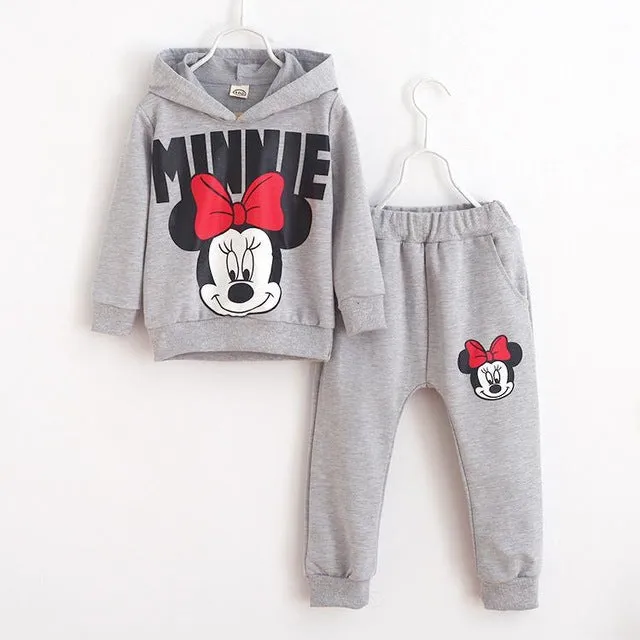 Girls Hoody Mouse Tracksuit, Size 2-7 Yrs