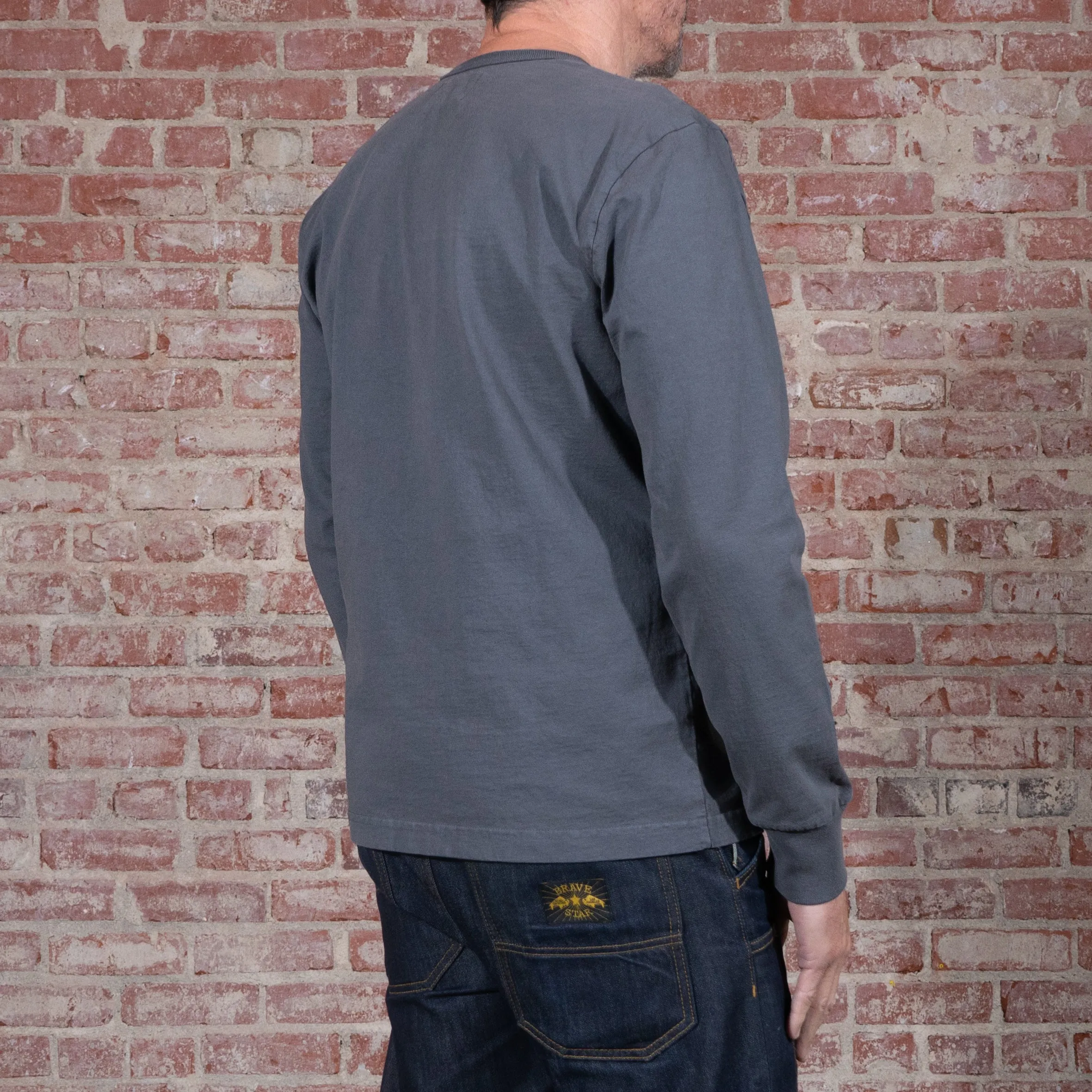 Glory Days Long Sleeve Heavyweight Henley - Thundercloud Grey