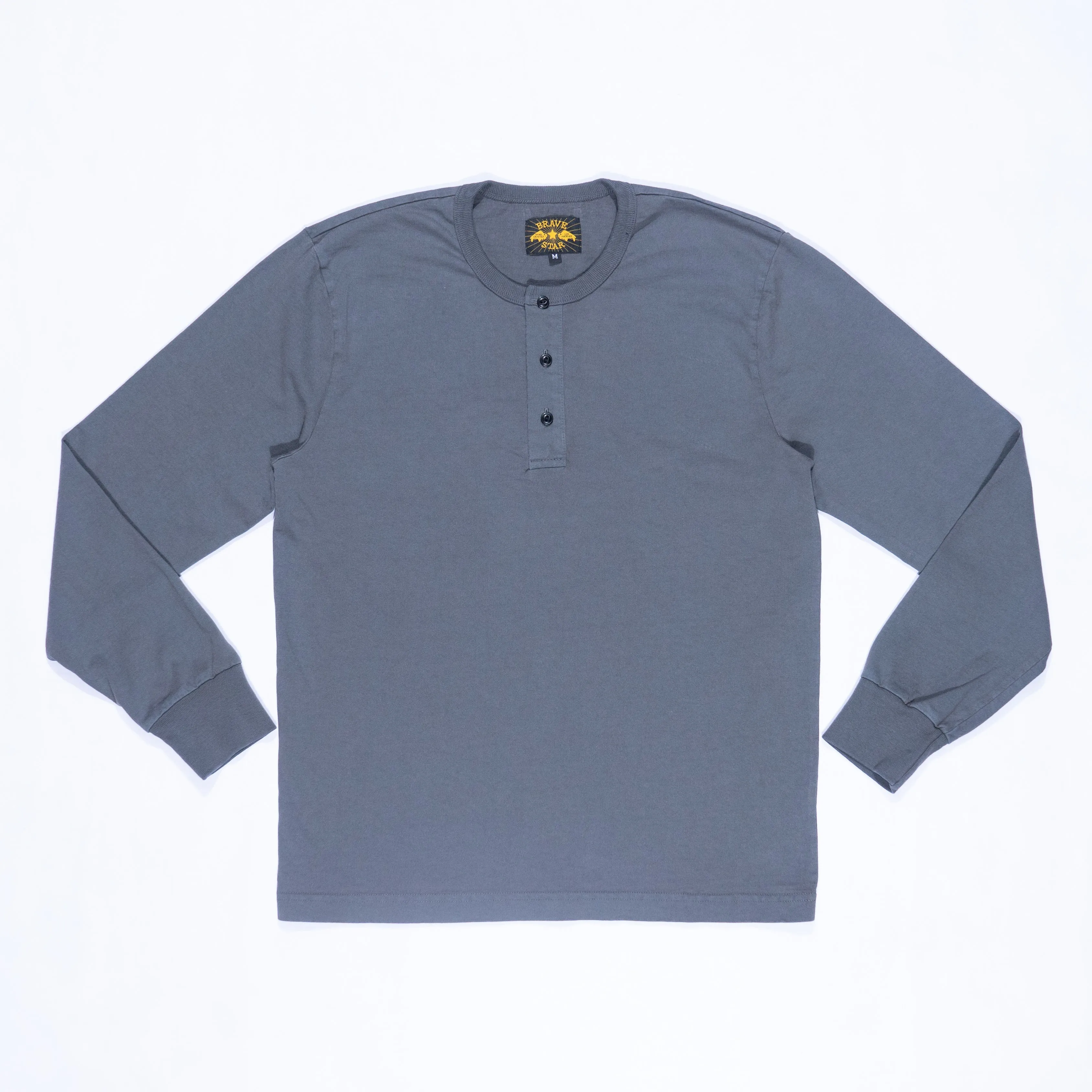 Glory Days Long Sleeve Heavyweight Henley - Thundercloud Grey