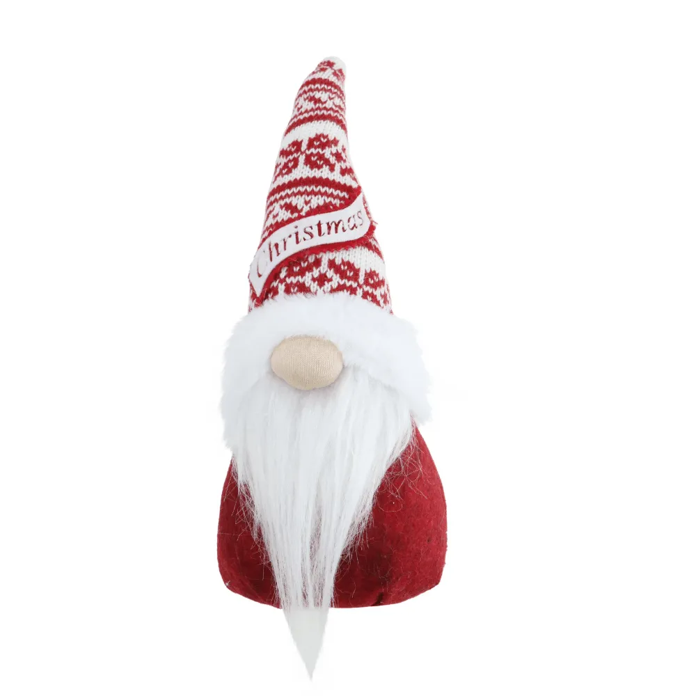 Gnome with Christmas Knitted Hat Asst (33cm)