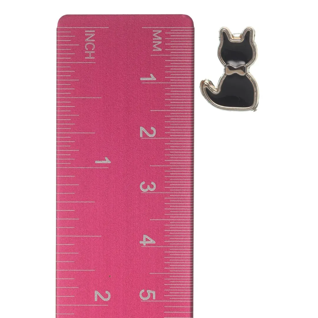 Gold Rimmed Cat Studs Hypoallergenic Earrings for Sensitive Ears Made with Plastic Posts