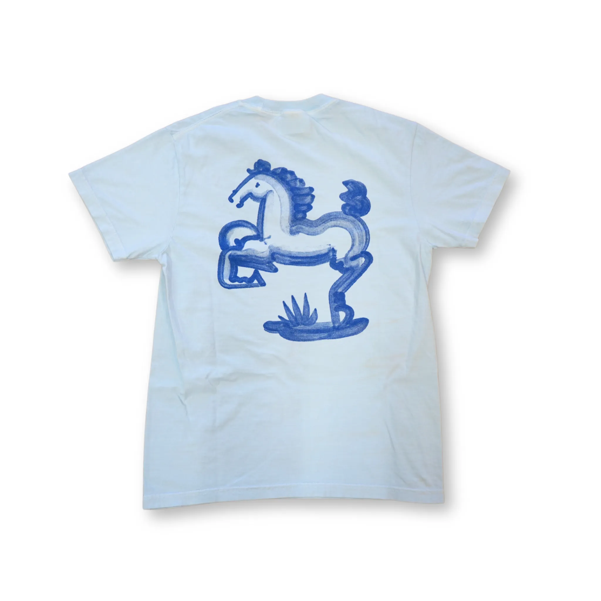 Hadley Short Sleeve Tee Shirt - Blue Horse