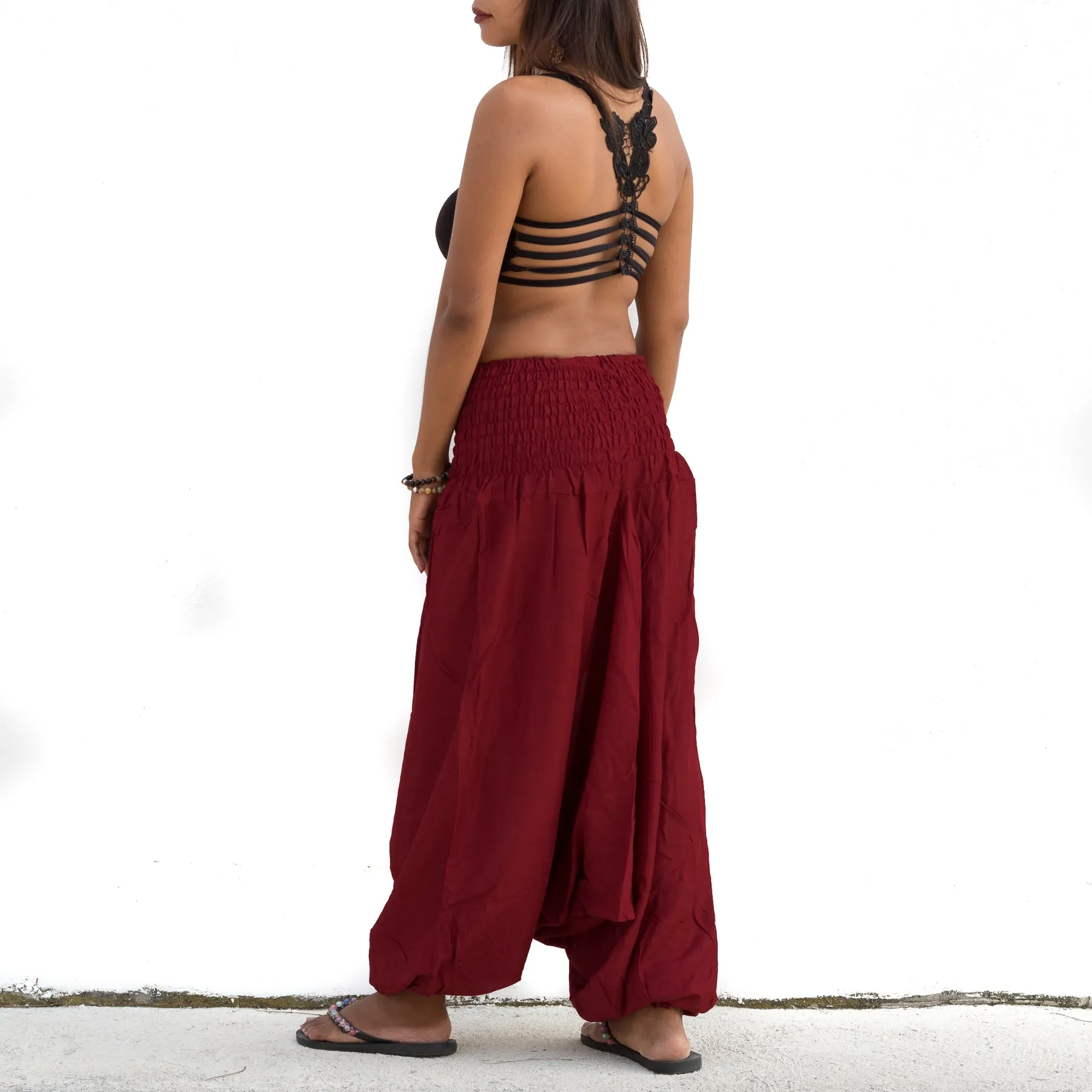 Harem Jumpsuit Pants Red