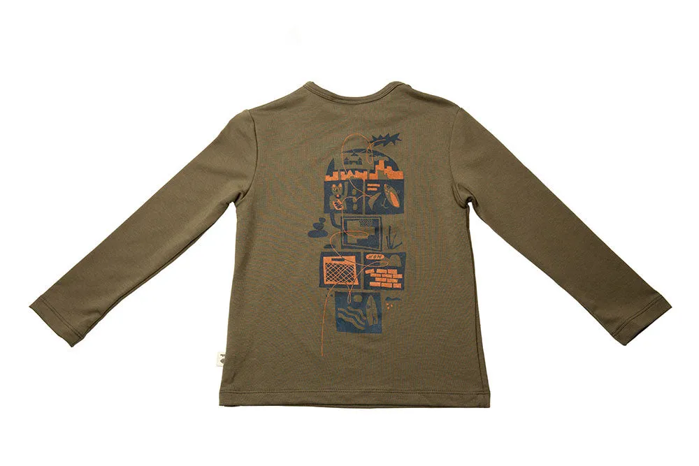 HENLEY - GREEN HOPSCOTCH PRINT