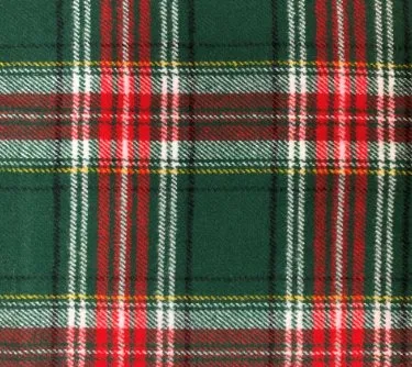 Holly Jolly Plaid Flannel Lady Bow Collar