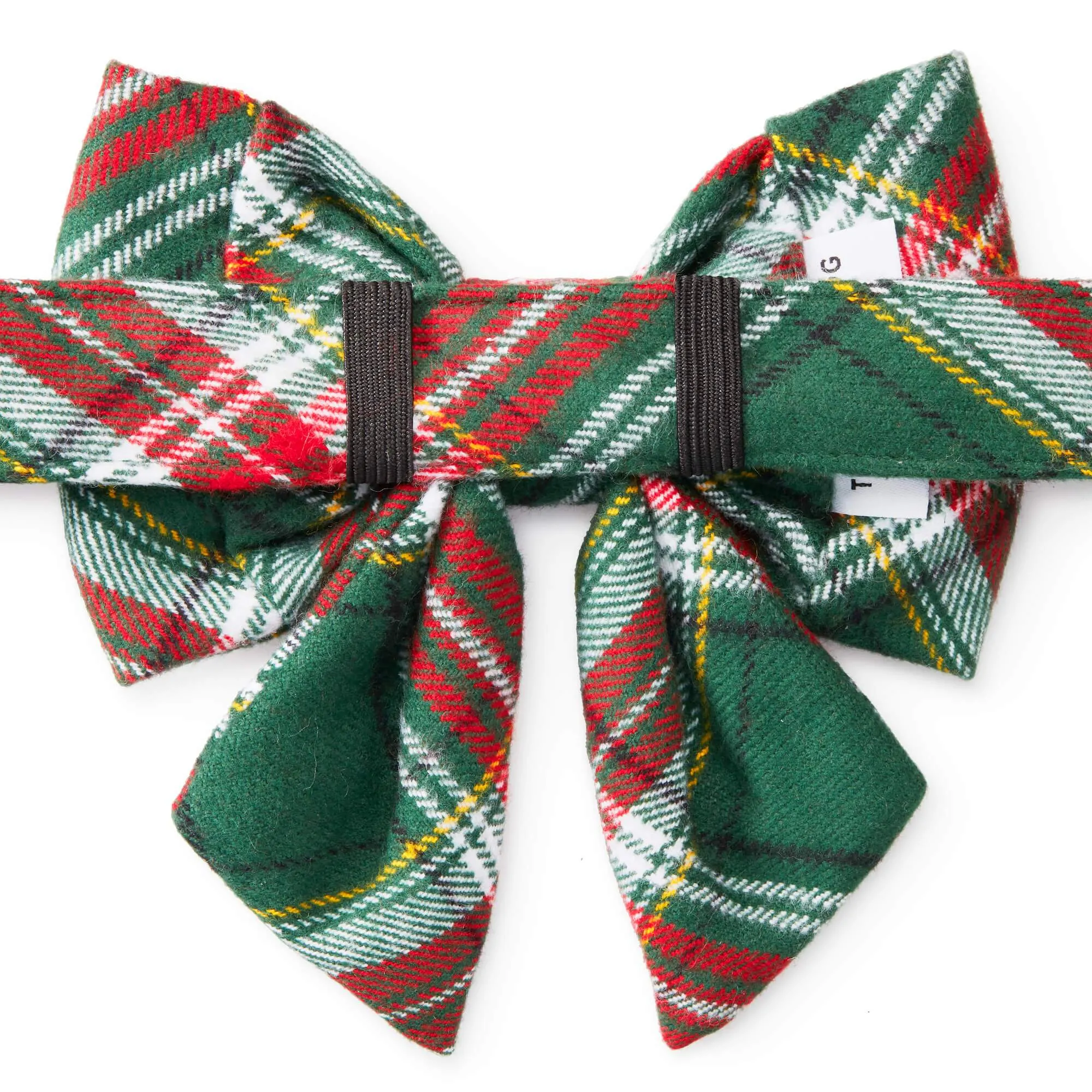 Holly Jolly Plaid Flannel Lady Bow Collar