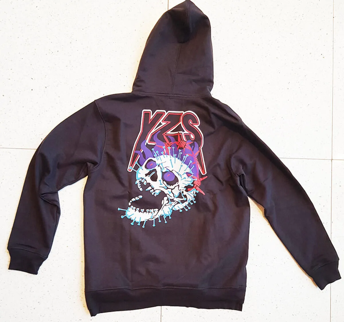 HUDSON YEEZUS SKULL HOODY 570GSM (461) GREY