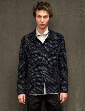 IMMORTAL Monaco Car Coat  in Navy Polka Dot