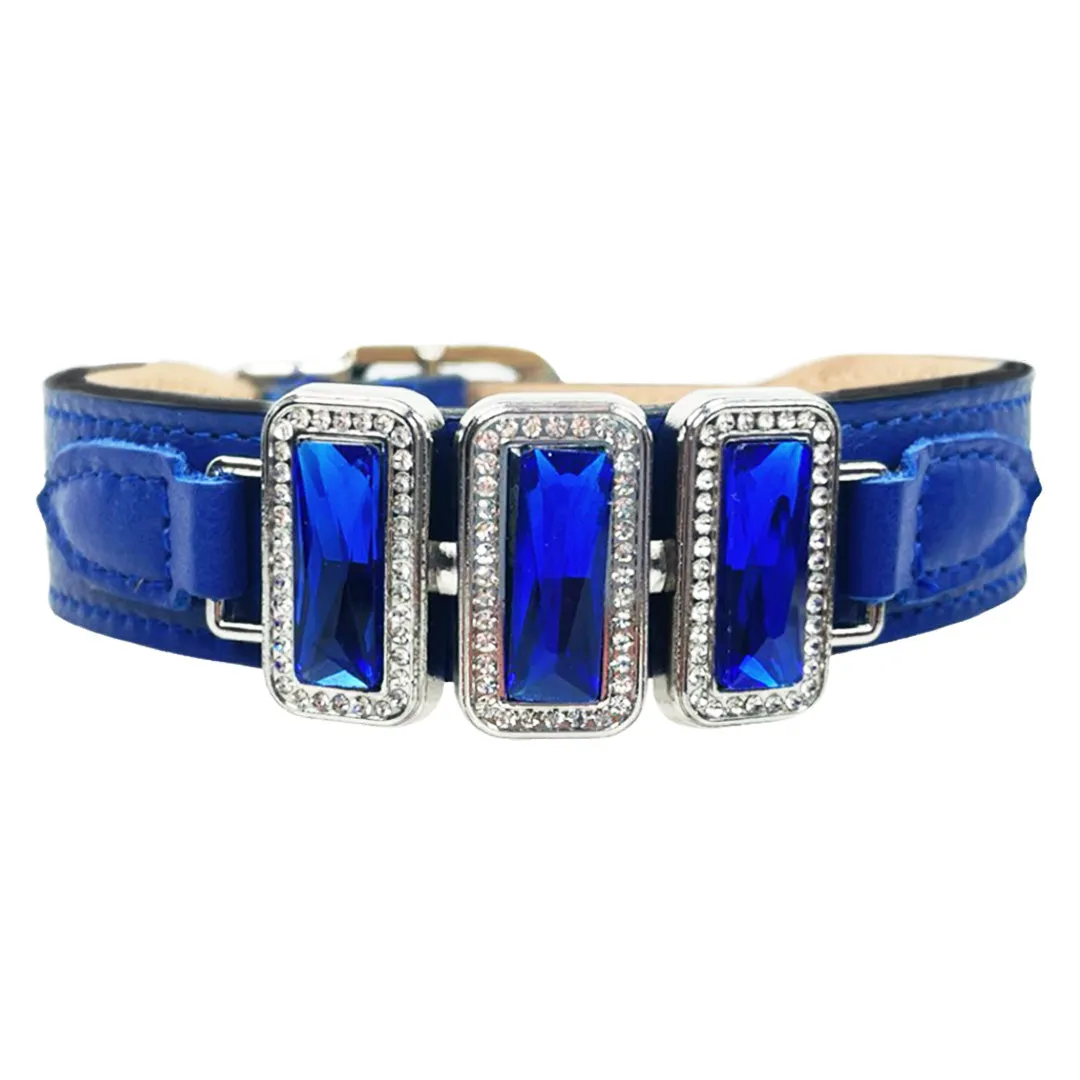 Imperial Dog Collar in Cobalt Blue, Sapphire & Nickel