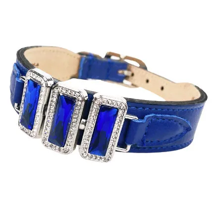 Imperial Dog Collar in Cobalt Blue, Sapphire & Nickel