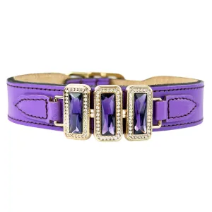 Imperial Dog Collar in Lavender, Amethyst & Gold