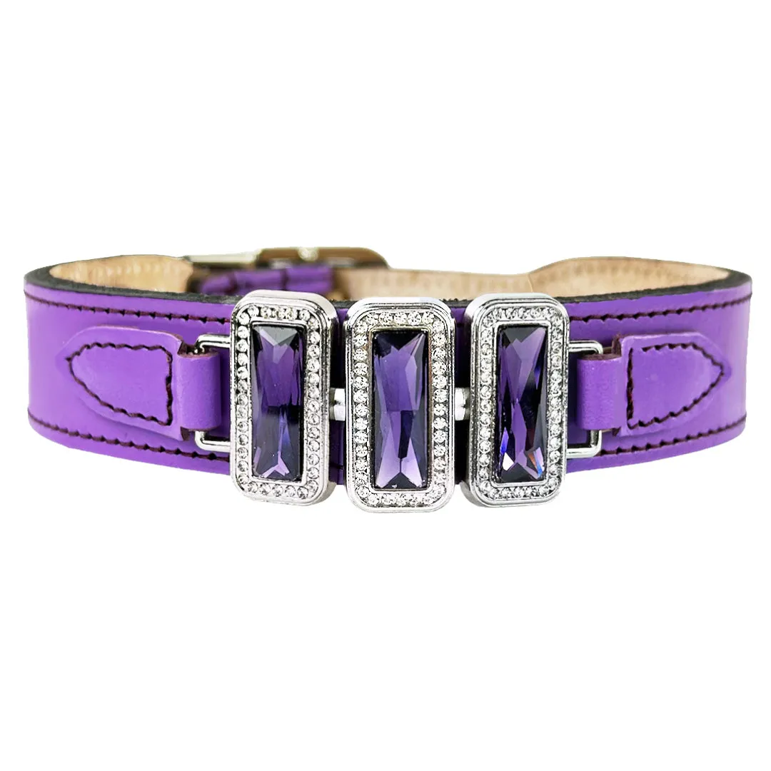 Imperial Dog Collar in Lavender, Amethyst & Nickel