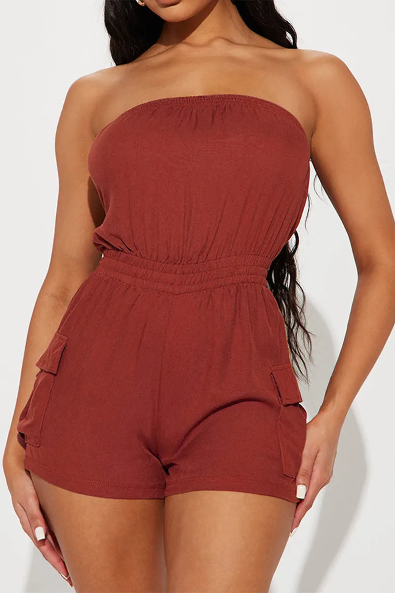 JD161 Strapless Casual Rompers