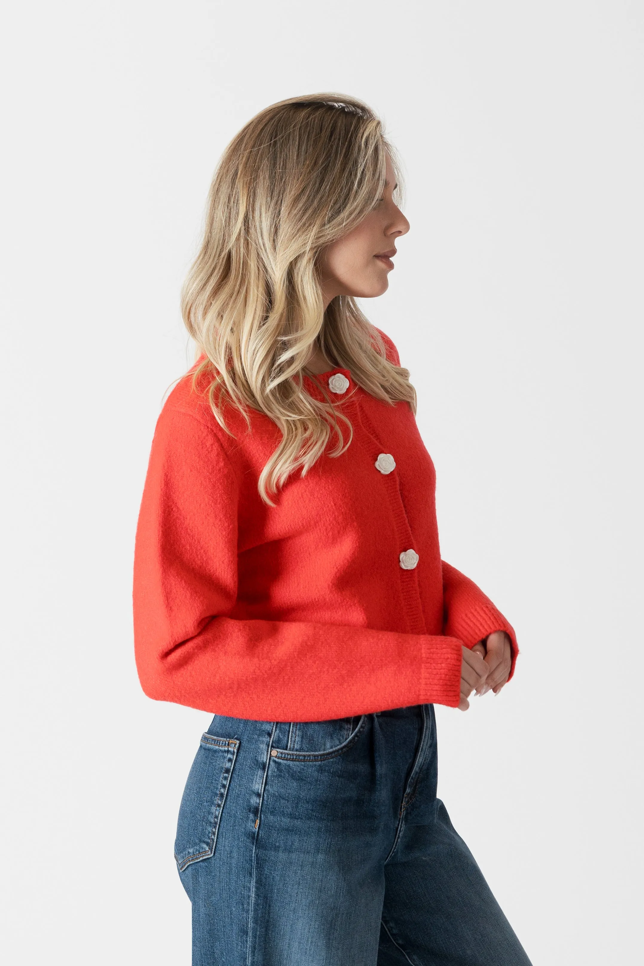 JUDE ROSE BUTTON CARDIGAN